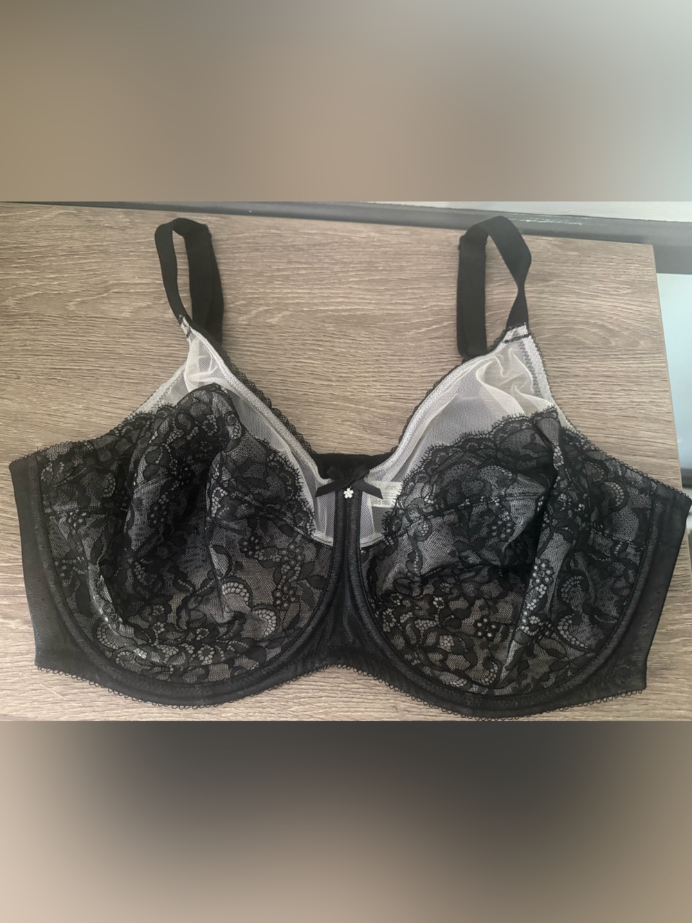 Wacoal Black Sheer Lace Underwire Bra